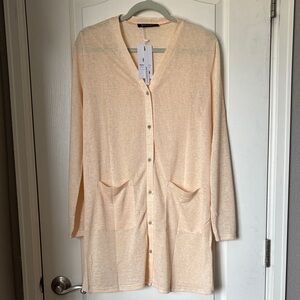 Elegant Peach Women's Lightweight Cardigan